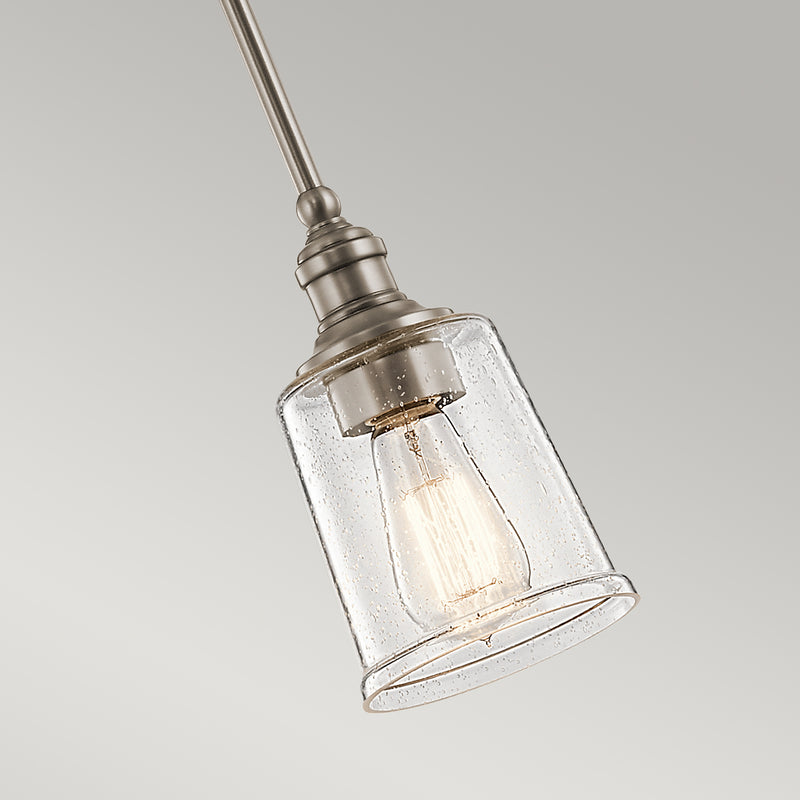 Lampa wisząca pojedyncza - vintage (pewter, 13cm) do kuchni sypialni łazienki (1xE27) Kichler (Waverly)