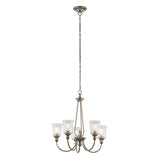 Lampa wisząca żyrandol - vintage (pewter, 66cm) do salonu sypialni łazienki (5xE27) Kichler (Waverly)