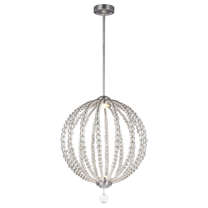 Szklane kryształy, wisząca kula 50cm, lampa LED, do salonu sypialni (8W, 800lm) Feiss (Oberlin)