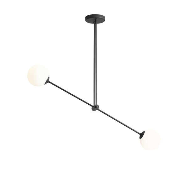 Nowoczesna lampa regulowana, wisząca, mleczne kule 2x14cm (E14) Aldex (Ohio) 1081PL-H1