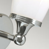 Kinkiet szklany - lampa ścienna (mosiądz/chrom/nikiel) do łazienki sypialni (G9 1x4W) Elstead (Eliot)