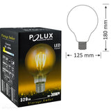 Żarówka LED E27 Filament (Globe G125, 4W = 18W) (320lm, 2000K) Polux/SANLD0234