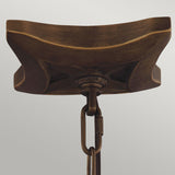 Lampa wisząca lampion (stary brąz) świecznik 51x51cm, do salonu kuchni sypialni (6xE14) Feiss (Yarmouth)