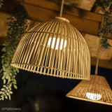 Bambusowa lampa wisząca ogrodowa Reona 30 Newgarden + ładowarka