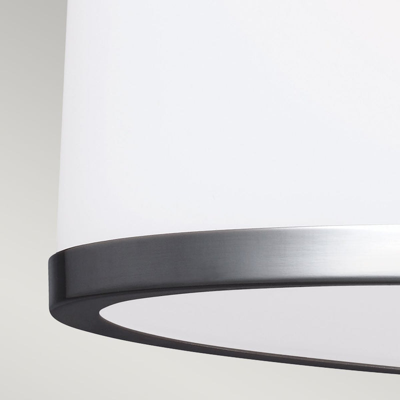 Lampa wisząca  sufitowa 32cm - (szkło, chrom, nikiel) do kuchni salonu sypialni (2xE27) Feiss (Prospect)