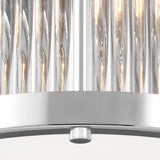 Lampa do łazienki 38/28cm sufitowa szklana - plafon chrom (LED G9) Feiss (Paulson)